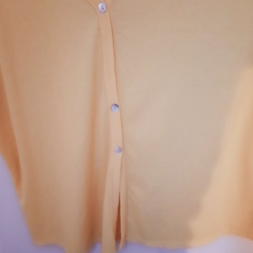 Aura Yellow Button Front Blouse - image 3